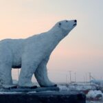 Polar bear statue, Churchill, Manitoba